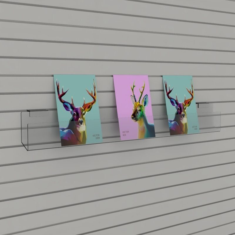 SL1012 - Post Card Rack - Slatwall Display - L1000mm
