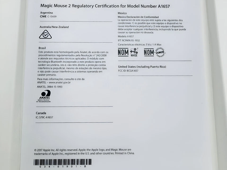 Apple Magic Keyboard A1644 & Magic Maus A1657 W / Box Ladekabel Wand Ladegerät - Bild 3 von 4