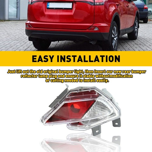 Rear Right Side Passenger Bumper Reflector Light for Toyota RAV4 2016 2017 2018 - Picture 7 of 9