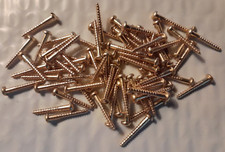 #4 X 7/8" ROUND HEAD SLOTTED BRASS WOOD SCREWS SELECT QTY