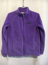 Columbia Benton Girls Youth Jacket L 14-16 Purple Fleece Full Zip