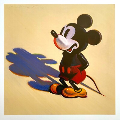 MICKEY MOUSE BY WAYNE THIEBAUD 額入り WAYNE THIEBAUD RARE LITHOGRAPH PRINT FRAMED POP ART POSTER 
