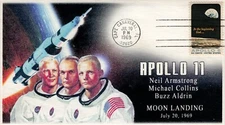 ECAO-003, Event Cover, Standard Postmark, Add-on Cachet, Apollo 11, Moon Landing