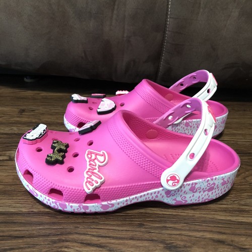 Crocs x Barbie Classic Clog Electric Pink Adult Women's Size 7 / Men’s Size 5 - Picture 2 of 6
