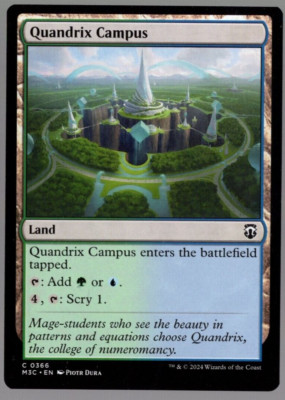 (x4) Quandrix Campus 0366 Playset Non Foil Common Modern Horizons 3 MTG NM