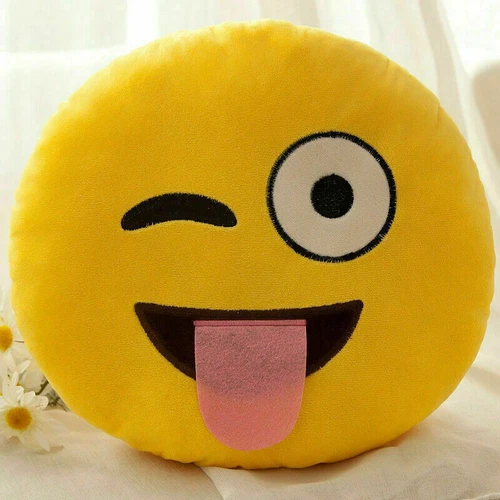 Kindergeschenk Emoji Soft Cushion Kissen Smiley Emoticon Plüschtier 33cm - Bild 14 von 42