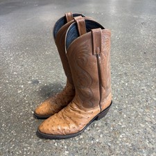 Vintage Dan Post Full Quill Ostrich Western C...