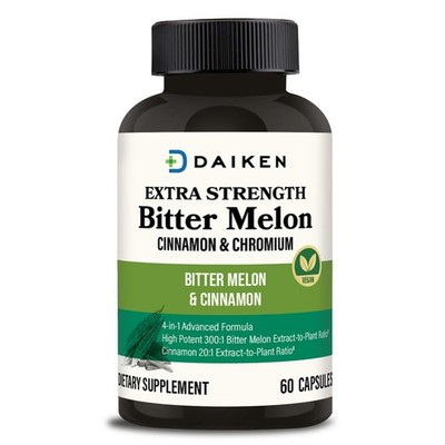 Bitter Melon, Cinnamon & Chromium, 100% 60 Count (Pack of 1)