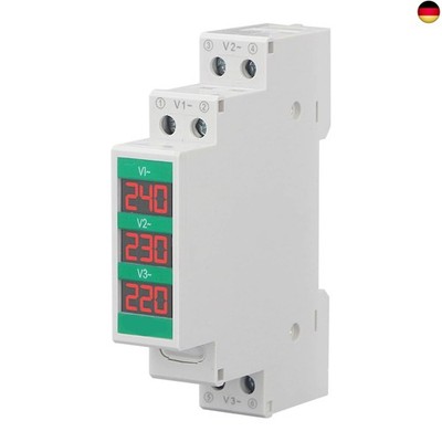 3-Phasen-Wechselstrom-Voltmeter 60-450 V, LCD-Digitalspannungsmesser,