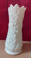 Antique Belleek Third  Black Mark Flowered Ribbon Spill Vase c.1926-1946 - Irish