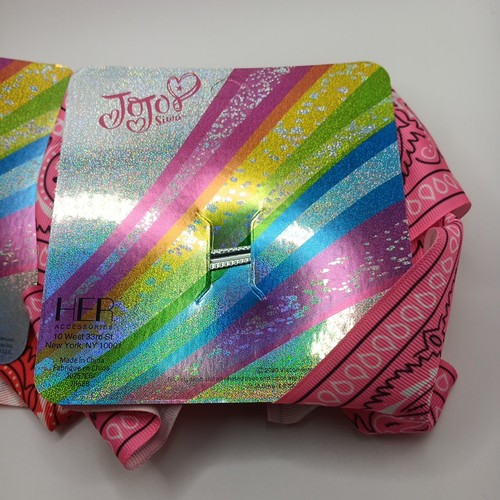 2 Jojo Siwa Bows Red And Pink Bandana Pattern Country Paisly - Picture 4 of 7