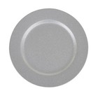 AMBITION Platzteller Unterteller Dekoteller Hochzeit Decor 33 cm Silberglitter 
