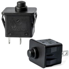 2 Pcs 12volt 6volt 2Pin Plunger Type Power Wheel Foot Pedal Switch Black
