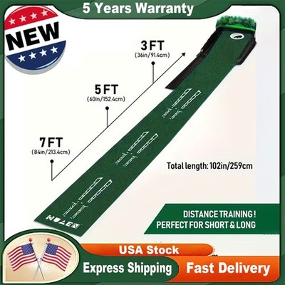 Portbale Golf Putting Matt with Ball Return Indoor Putting Green Trainning Aids