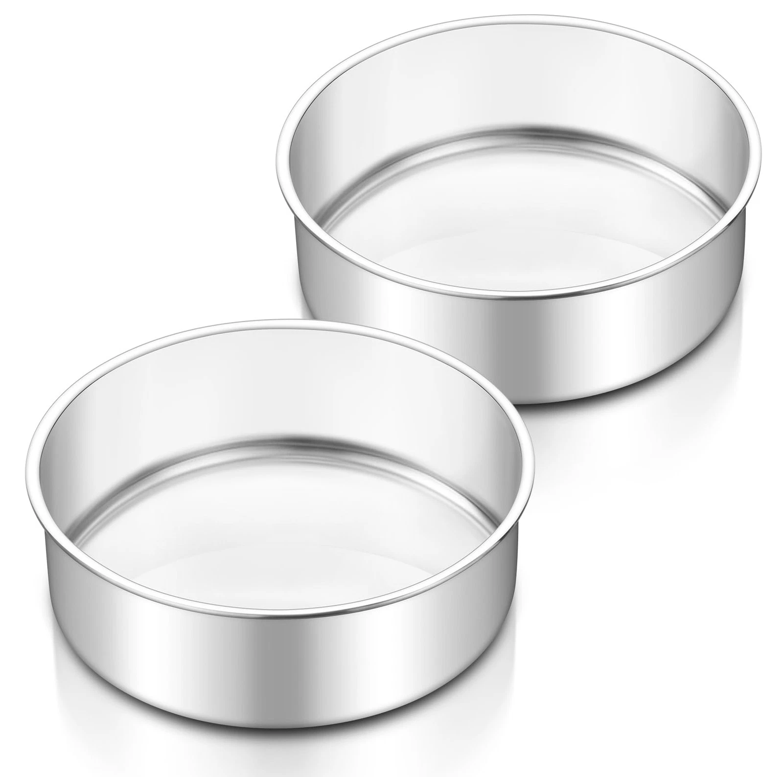 "6 Inch Round Cake Pan Set of 2, Stainless Steel for Baking & Steaming"
Opens in a new window or tab