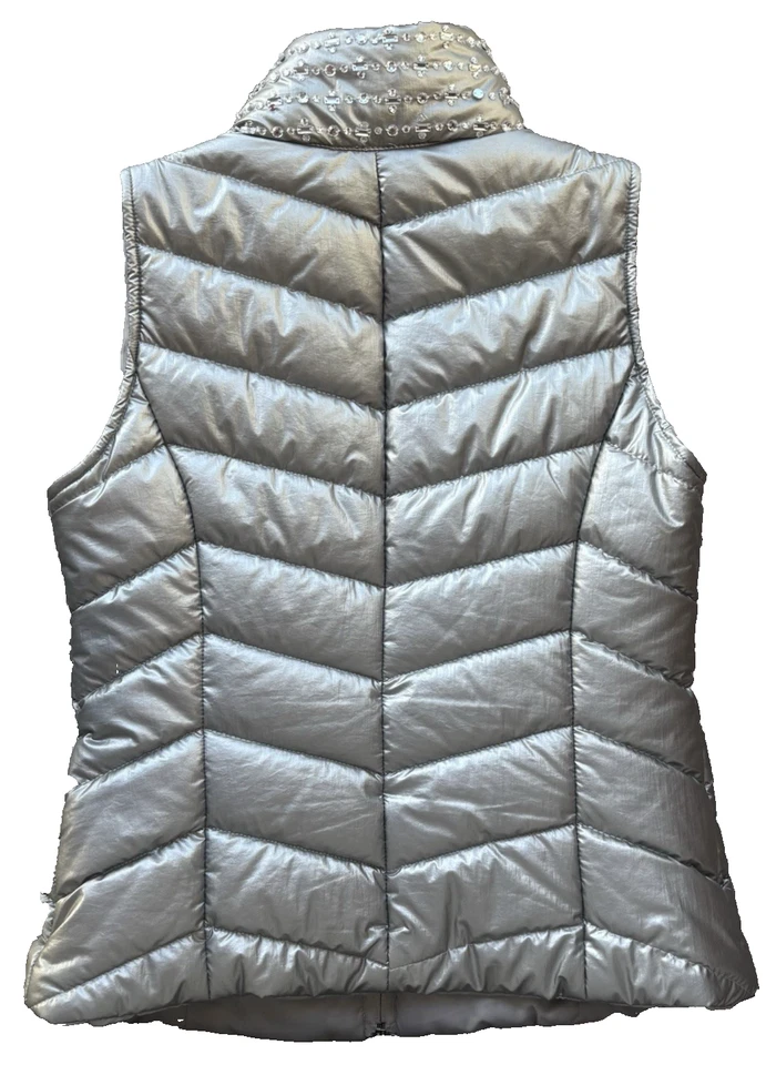 Colete Feminino INC International Concepts Prata Embelezado Tamanho Médio - Imagem 2 de 4