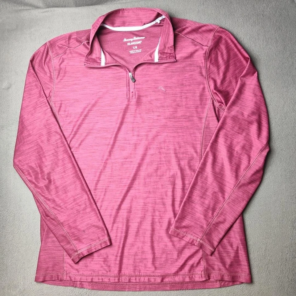 Suéter Tommy Bahama Para Hombres Grande Palm Coast IslandZone Cuarto Cremallera Golf Trabajo Foto 2 de 4