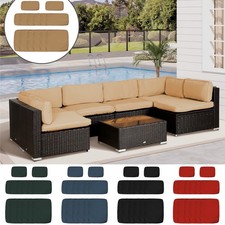 Garden Rattan Sofa Set Cushion Polyester Cover Replacement No Cushion