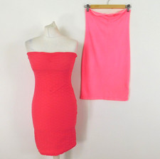 H&M Divided & River Island Pink Dress Bundle Size 10 Stretchy Ruched Clubwear