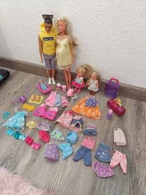 Simba Schwangere Steffi Love + Ken + 2x Shelly + Outfits Und Zubehör