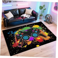 Gaming Rug for Room,3x5 ft Non-Slip Cool Gamer Carpet for Bedroom Livingroom