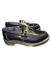 Dr Martens Adrian Snaffle Women Size 6 Black Smooth Leather Buckle Loafers NEW
