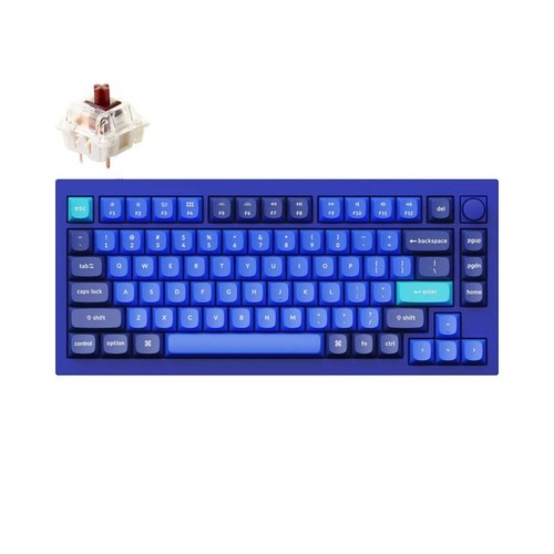 KEYCHRON Q1 QMK CUSTOM MECHANICAL KEYBOARD - VERSION 2 - NAVY BLUE - 第 1/5 張圖片