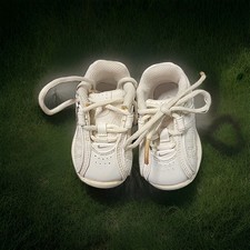 Nike Unisex Baby Toddler 2C VXT 316084-111 White Lace Up Leather Sneakers