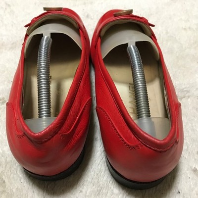 正規品 ヴィンテージ シャネル CoCoボタン ローファー 赤 37 23.5 Authentic Vintage Chanel CoCo Button Loafers, Red, Size 37, 23.5cm
