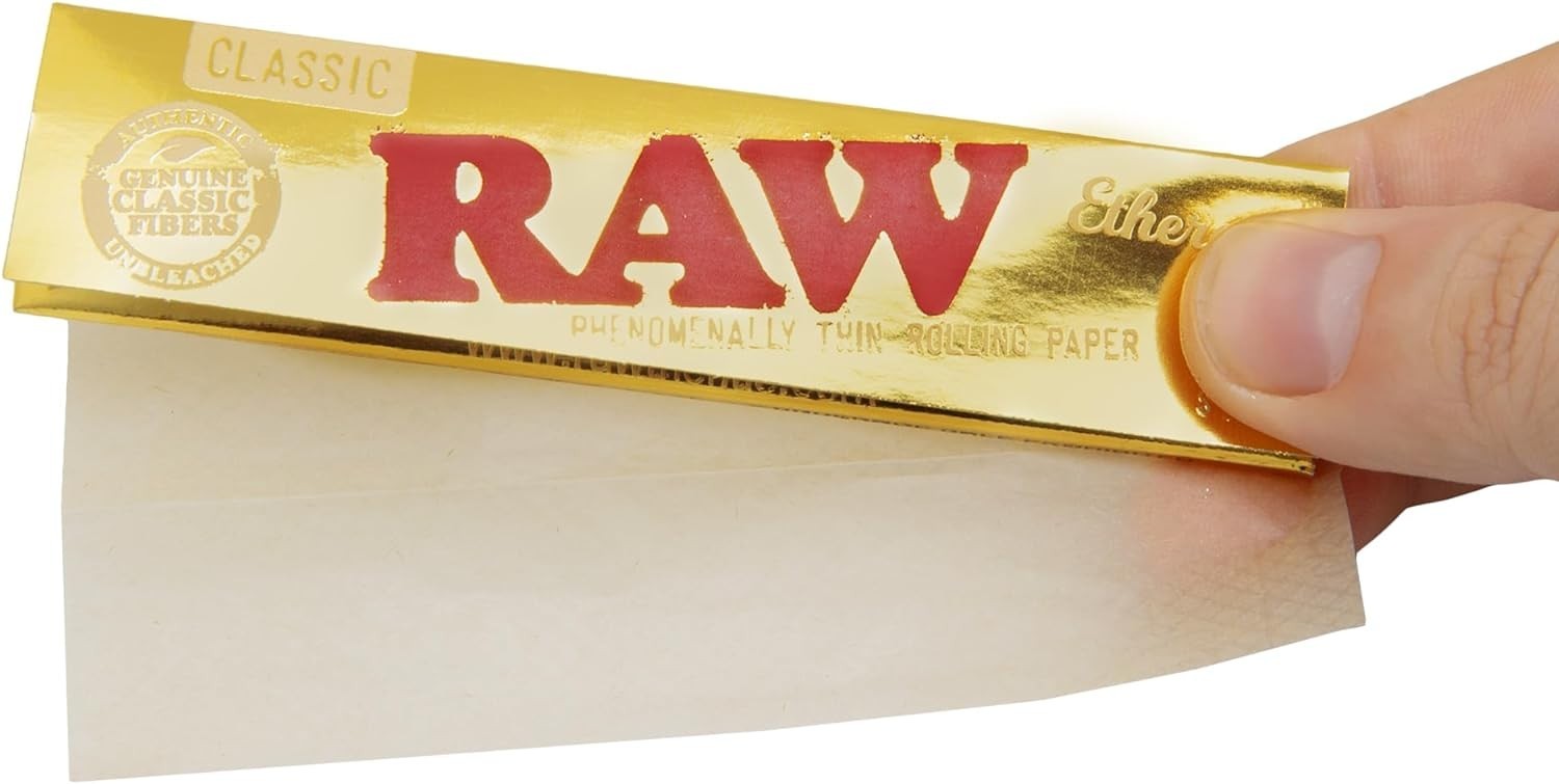 RAW Classic Ethereal 1 1/4 Rolling Papers -5 PACKS