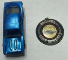 Vintage Hot Wheels Redline & Pin, Custom Barracuda Blue USA 1967 Black Interior
