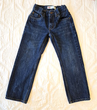 Levi  s 505 Boys Jeans Size 8 Slim 22x22 Dark Wash Straight Leg Adjustable Waist