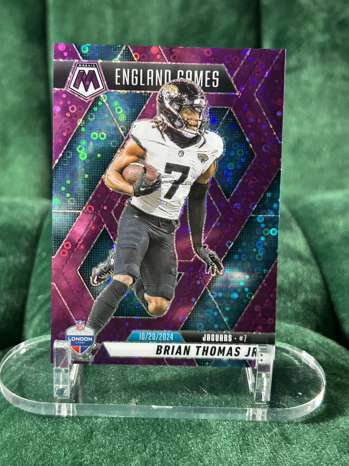 🔥2025 Panini Mosaic Int'l Games Brian Thomas Jr. Jaguars No Huddle /50🔥