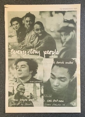 EVERYDAY PEOPLE+I GUESS IT DOESN T MATTER+1990+FULL PAGE MUSIC ADVERT