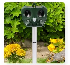 NEW Ultrasonic Repeller Solar Powered Repellent Motion Animal Pest Deterrent