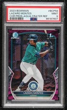 2023 Bowman Fuchsia Lunar Crater Refractor Lazaro Montes Lázaro PSA 9 MINT 0t6q
