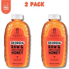 Pack of 2- Nature Nate's Georgia Honey: 100 Pure, Raw and Unfiltered Honey