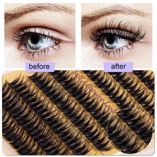 Type 1 Segmented False Eyelashes Set Individual Lash Clusters Kit Glue-Free SET
