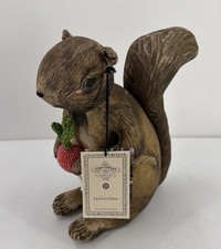 John Derian for Target 2025 Plush Woodland Squirrel holding Radish Pillow 8x12in