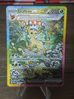 #ad #ad Pokémon TCG Leafeon EX Prismatic Evolutions Double Rare Rainbow Holo Must Have. $275.00