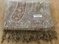 100 Pashmina Shawl Lady Wrap Warm Winter Scarve Stole Scarf Brown Blue 73''