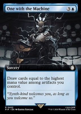 [MTG] One with the Machine (Foil) (Extended Art) (0462) (PIP) LP-HP