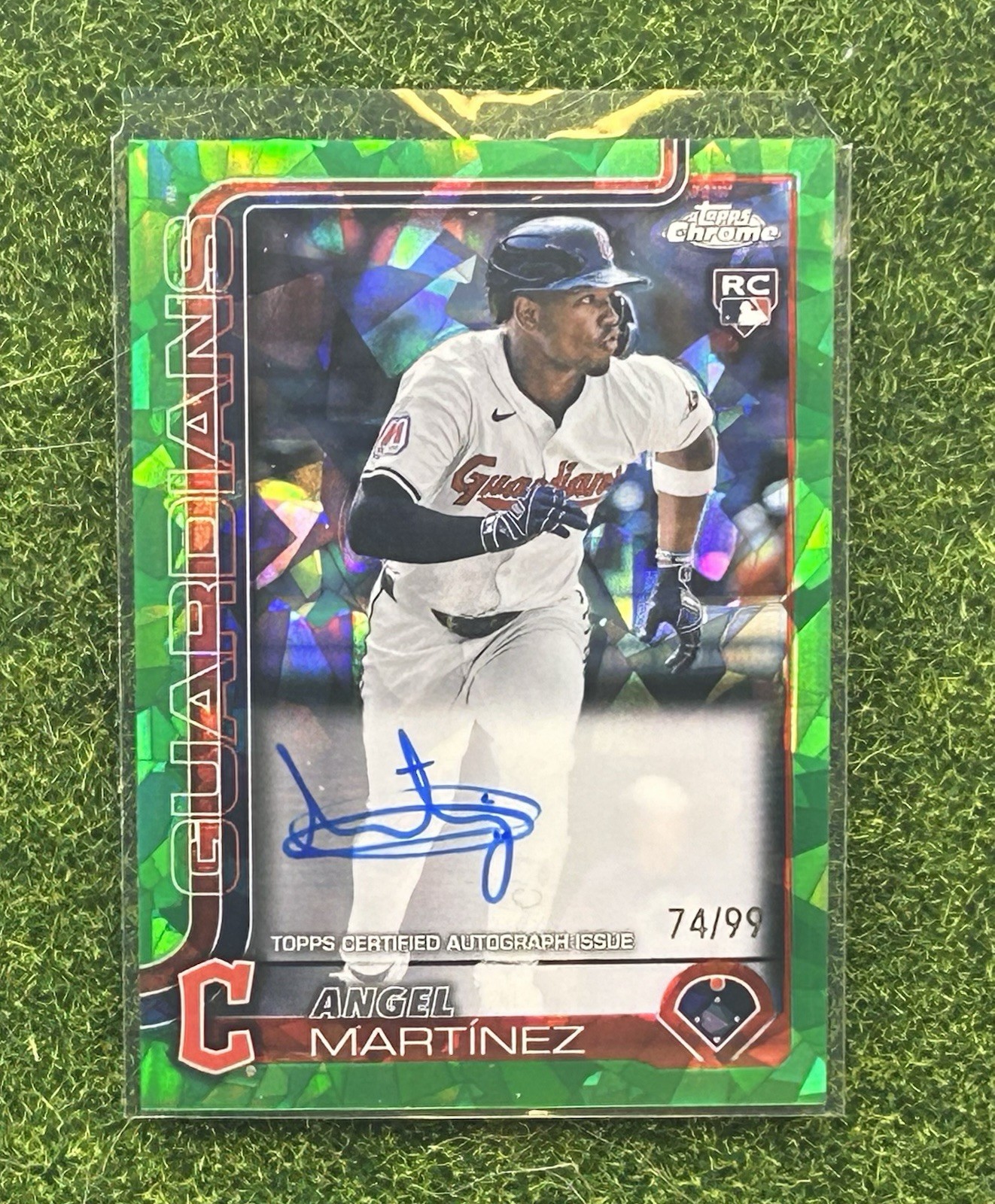 2025 Topps Chrome Sapphire ANGEL MARTINEZ Rookie Autograph GREEN /99 RC
