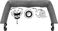Baby Bjorn Bouncer Toy Bar with 3 Sensory Toys, Machine Washable, Black  White