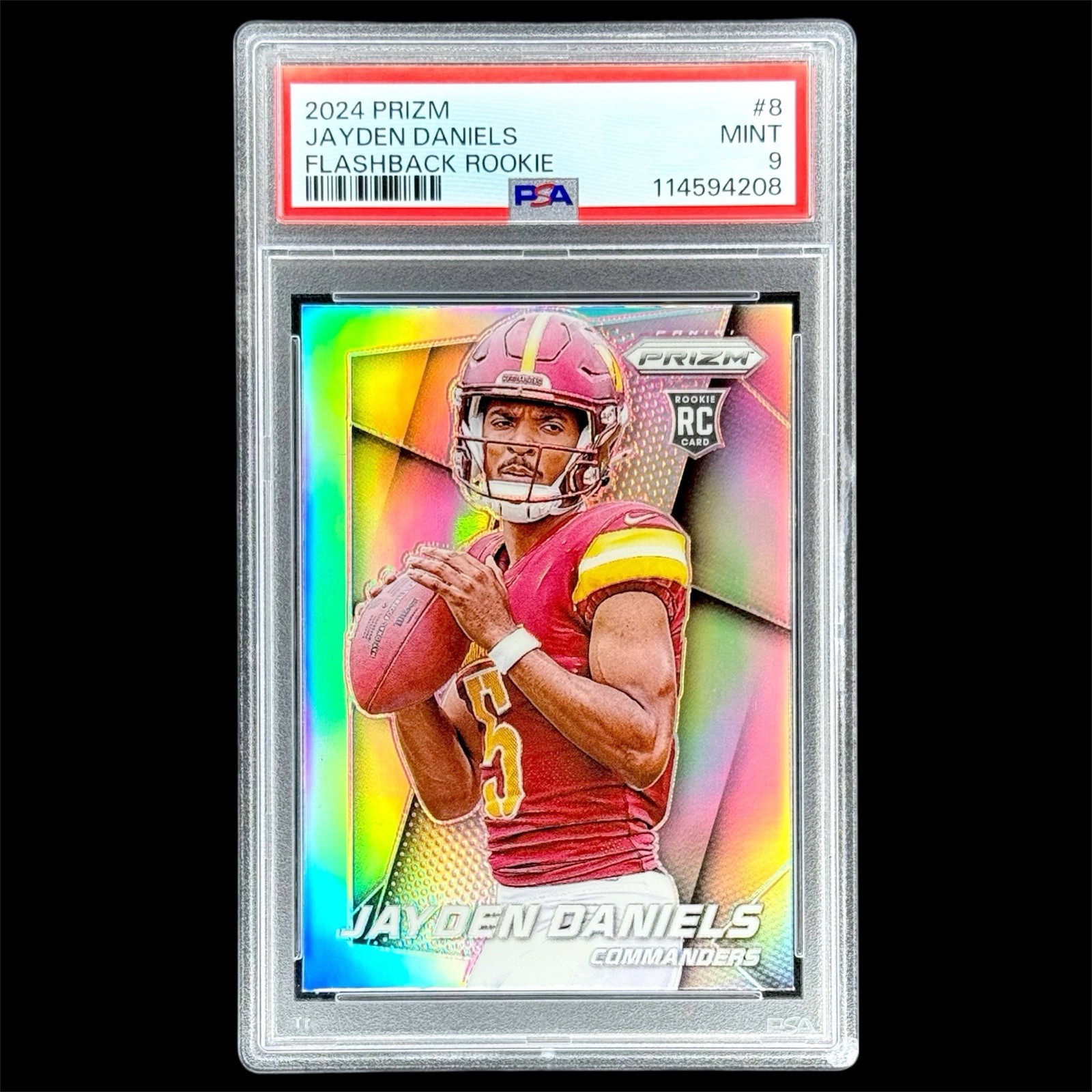 Jayden Daniels 2024 Panini Prizm Rookie Flashback Silver Prizm PSA 9 MINT RC 🔥
