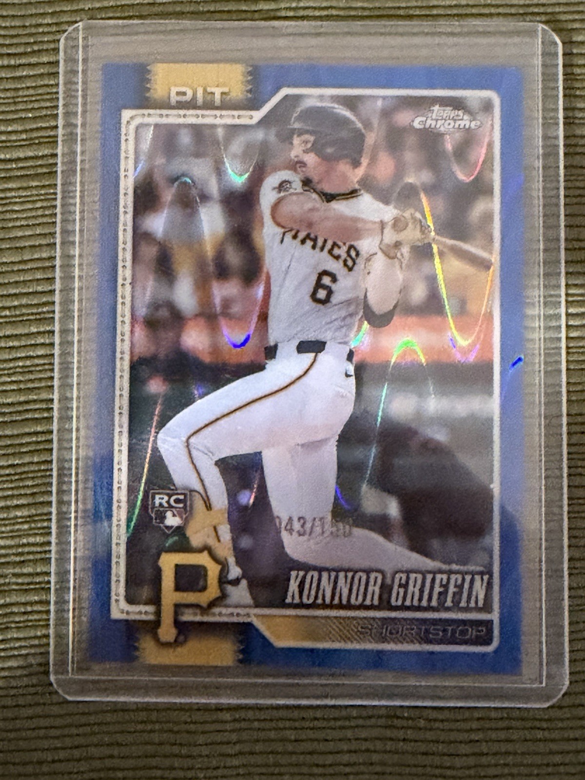 Topps Chrome 2026 Konnor Griffin Rookie Blue RayWave Refractor Pirates /150 #74