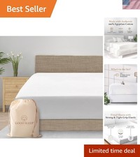 Queen Fitted Sheet 800 TC Egyptian Cotton Breathable Hotel Style White