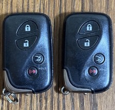 Lot Of 2 Used Oem Lexus Hyq14aab 271451-3370 E Smart Key Fob W 4 Buttons Trunk Lot Of 2 Used Oem Lexus Hyq14aab 271451-3370 E Smart Key Fob W 4 Buttons Trunk