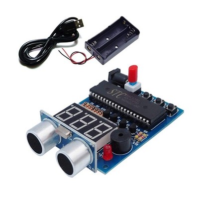 Ultrasonic Ranging Alarm Learn to Solder Electronics Kit Red DIY Project