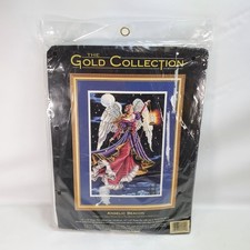 Vintage Dimensions Gold Collection Angelic Beacon Needlepoint Kit Ribbon USA